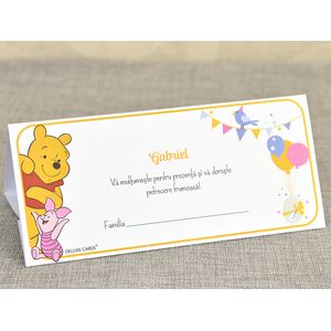 Card de masa/plic de bani botez 'Winnie the Pooh' cod 5729