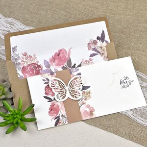 Invitatie nunta cu tematica florala cod 39611