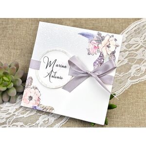 Invitatie nunta cu tematica florala cod 39613